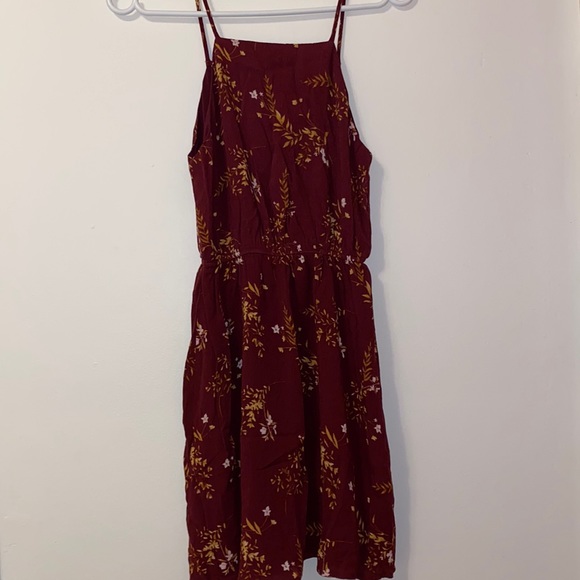 Floral Maroon Dress - Picture 1 of 2